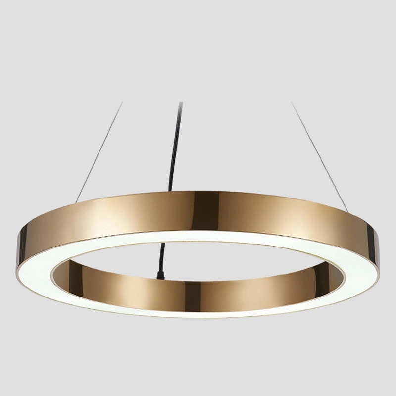 Modern Antique Brass Ring Metal LED Chandelier pendant lamp for Hotel Project